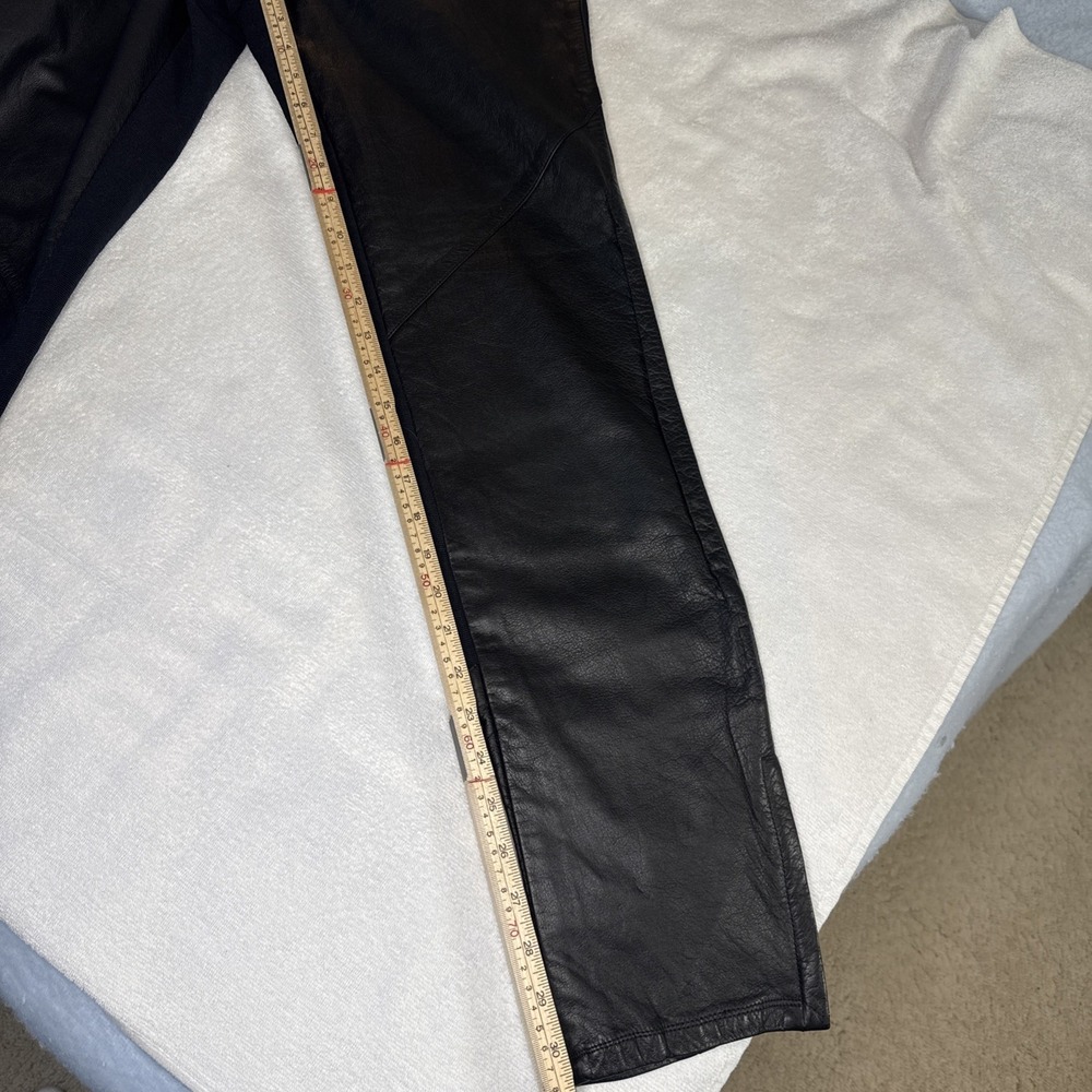 Harley-Davidson Women's Leather Moto Pants Size 10 Black Genuine HD Vintage - Picture 15 of 15